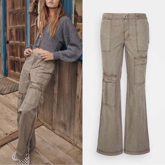 Free People The Thing Is Low-Rise Utility Cargo Pants - Picture 4 of 16